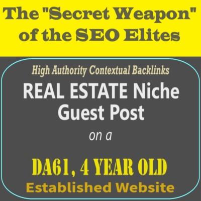 Premium SEO Guest Post on my DA60+ Real Estate Blog with Dofollow backlink