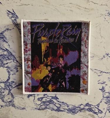 Prince and The Revolution Purple Rain White Border Woven Patch