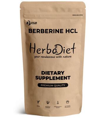 PURE Berberine HCL 98% Extract Powder Blood Sugar Control Pure & High Quality