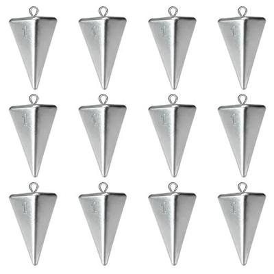 Pyramid Sinkers Fishing Weights Assortment 1oz-4oz, Surf Casting 1oz-12pcs