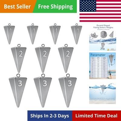 Pyramid Sinkers Fishing Weights, Saltwater Fishing Sinkers for Surf Fishing G...