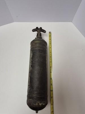 Pyrene Vintage Brass Fire Extinguisher Hand Pump Style Wall Mount EMPTY