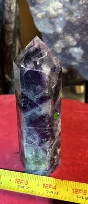 Rainbow Fluorite Healing Crystal Wands Obelisk Reiki Tower Point Home Decoration