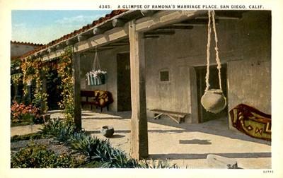 Ramona's Marriage Place, San Diego, California Postcard
