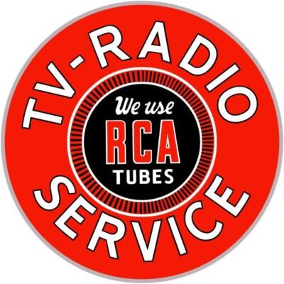 RCA Television TV & Radio Service NEW Sign 14" Dia. Round USA STEEL