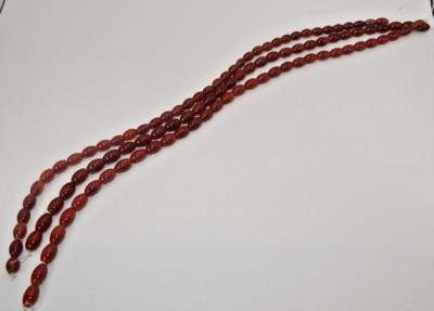 Red Agate approx 10mm x 15mm Smooth Barrel Beads (16 inch strand)
