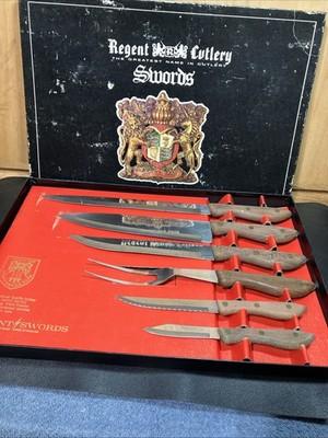 Regent Cutlery Swords 6 pc Knife Set Lightening Edge 9" Chef Knife