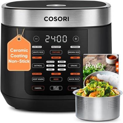 Rice Cooker 10 Cup, 24H Keep Warm, Non-Stick Ceramic Inner Pot, 18 Functions Fuz