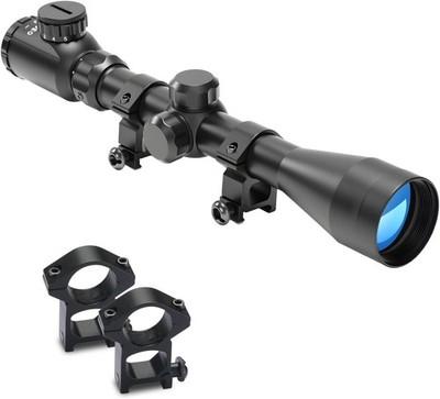 Rifle Scope 3-9X40, Red/Green Rangefinder Illuminated Optical Rifle Scope, Fits