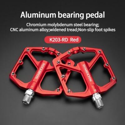 ROCKBROS MTB Bike Pedals 9/16" Aluminum Alloy Sealed Bearing Flat Cycling Pedal