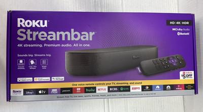 Roku Streambar 9102R 4K HDR Media Streamer Audio Bar w/ Voice Remote