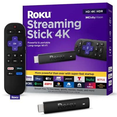 Roku Streaming Stick 4K - HDR & Dolby Vision Streaming Device for TV - 3820R2