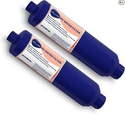 RV Camper Inline Water Filter Reduce Chlorine and Odor, 2 Packs Camp Size: 2PC