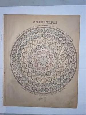 S. Augustus Mitchell 1864 Antique Hand Colored World Time Table Map | Original