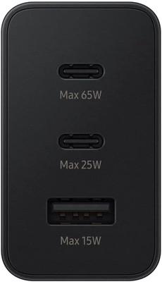 SAMSUNG 3-Port Super Fast Charging 1x USB-C 65W, 1x USB-C 25W, 1x USB-A 15W