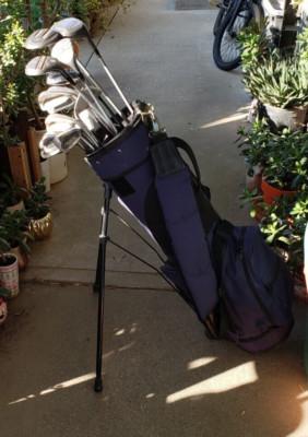 SET MEN'S ORLIMAR GOLF CLUBS 5 WOODS 10 IRONS BAG PUTTER ALL ARTHERITIC GRIPS