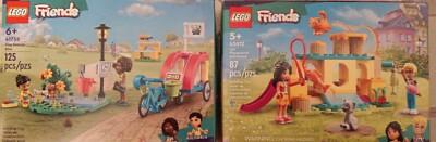 🐈🐕Set of Lego "Friends" Cat Playground Adventure & Dog Rescue Bike *FREE SHIP*