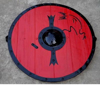 Shield Viking Wooden Medieval Round Battle Armor Heavy Norse Ready Warrior
