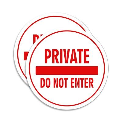 Signs ByLITA Circle Private Do Not Enter Wall or Door Sign - Multipack