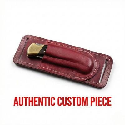 SK CUSTOMS Premium Leather Horizontal Sheath - Buck 110 Custom Cross-Draw