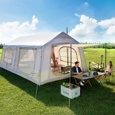 SLSY Inflatable Tents for Camping, XXXL Tent 4-12 People Glamping Tent w/ Awning