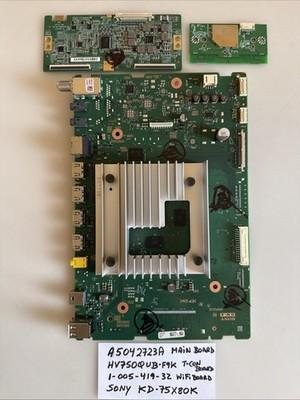 Sony OEM Main/T-Con & WiFi Board — Model KD-75X80K Part A5042723A HV750QUB-F9K