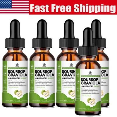Soursop Bitters Liquid 1800mg Digestive Support & Immune Health 2-10oz