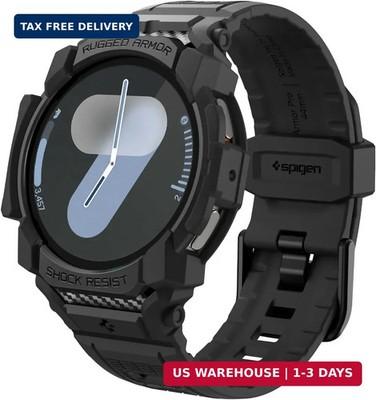 Spigen Rugged Armor Pro Designed for Samsung Galaxy Watch 7 44mm Case with Band