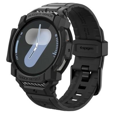 Spigen Rugged Armor Pro Designed for Samsung Galaxy Watch 7 44mm Case with Band