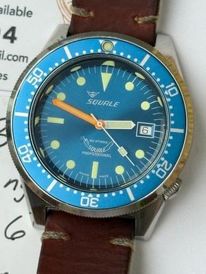 Squale 1521 50 Atmos Prof. Automatic Date, Blue Dial/Bezel 42mm NICE