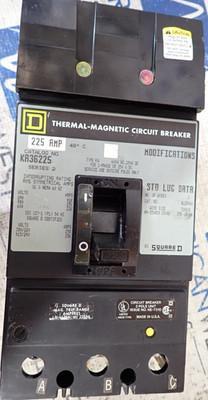 Square D KA36225 3 Pole 225 Amp 600 Volt 25kA@480V I-Line Circuit Breaker Tested