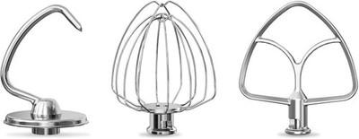 Stainless Steel Attachments 3 Pieces for Kitchenaid 4.5-5QT Tilt-Head Stand Mixe