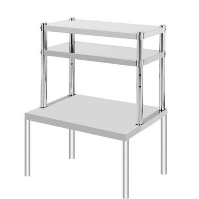 Stainless Steel Commercial Wide Double Overshelf - 36" x 12" - for Prep Table