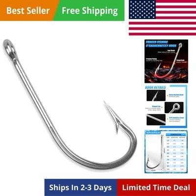 Stainless Steel Saltwater Fishing Hooks - 50pcs O'shaughnessy Hooks Forged Lo...