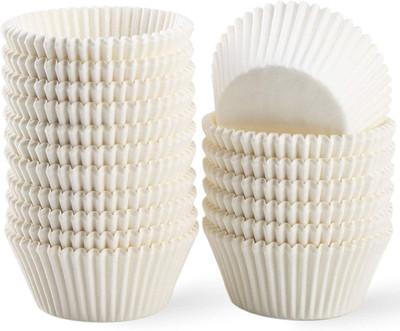 Standard White Cupcake Liners 500 Count, No Smell, Food Grade & Grease-Proof Bak