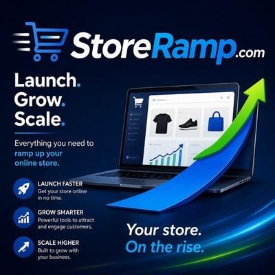 StoreRamp.com – Premium Brandable Domain for eCommerce, SaaS & Online Growth