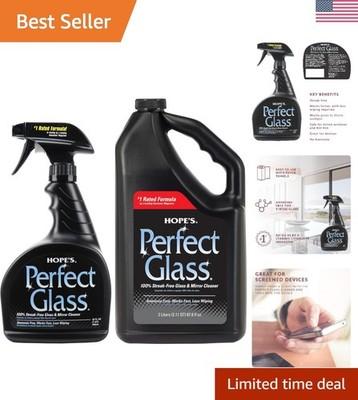 Streak-Free Glass Cleaner 32 Fl Oz Spray + 67.6 Fl Oz Refill, Multi-Surface Use