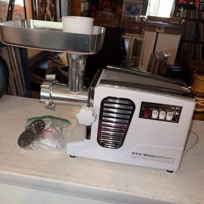 STX 4000 International Turboforce II Electric Meat Grinder White Stainless Steel