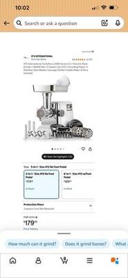 STX International Turboforce 3000 Electric Meat Grinder 3000W Max 5-in-1