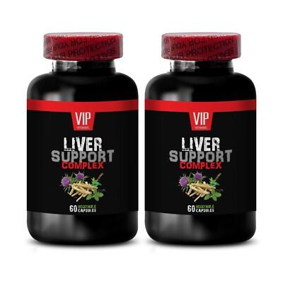 Support Liver Health - LIVER SUPPORT COMPLEX - Natural Detox 2 Bottles 120 Caps