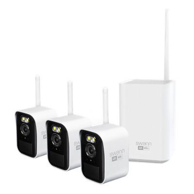 Swann MaxRanger Mini 4K Wireless Security System, 3-Pack
