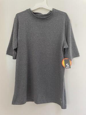 TCP Sport Kids Boys Solid Gray Polyester Short Sleeve Rash Guard UPF 50+ XL 14