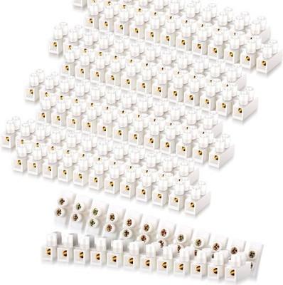 Terminal Block Set 12 Position Dual Row White Screw Termin Number of Items: 20
