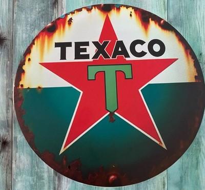 Texaco Gas 8x8 Wall Mount Man Cave Garage Gasoline Retro