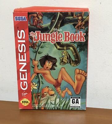 The Jungle Book Sega Genesis game cartridge Case Manual Registration