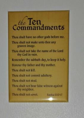 The Ten Commandments Religious Bible 2" by 3" Refrigerator Magnet 10