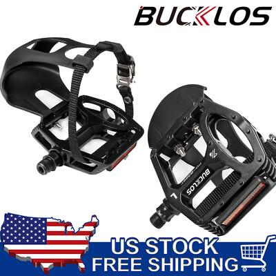 Toe Clips Cage Bike Pedals Compatible with MTB Peloton Bike Spin Bike Exercise