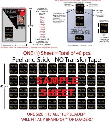 TOP LOADER STICKERS FREE WILD CARD LABELS SEAL WILD CARD FOOTBALL CARDS LABELS