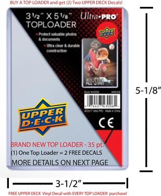 TOP LOADER STICKERS UPPER DECK Cards HOCKEY Cards FREE 2 UPPER DECK DECALS!