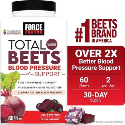Total Beets Blood Pressure Support, Beet Root Supplement for Nitric Oxide,